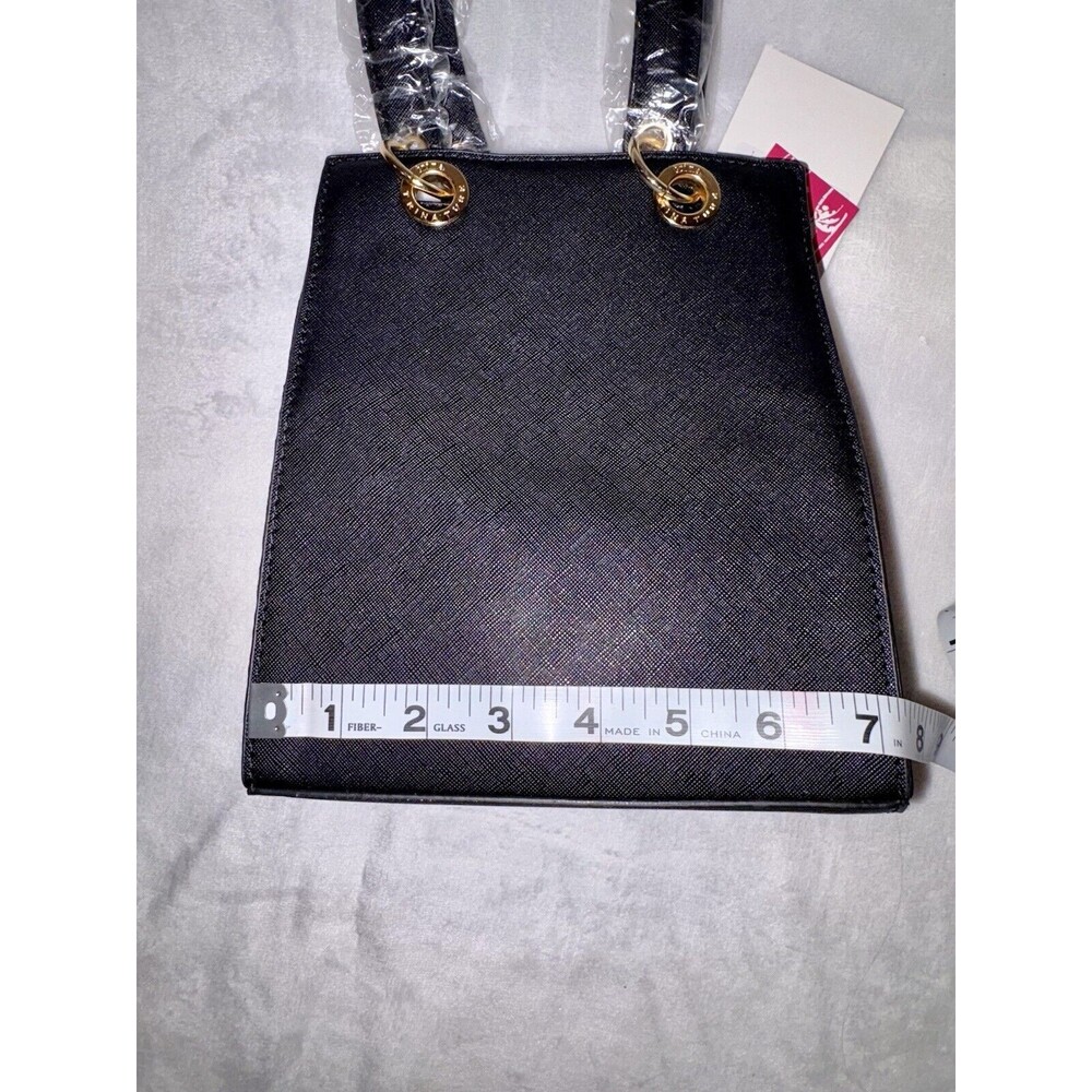 TRINA TURK Double Handle Crossbody BLACK w/ Front Slip Pocket TTT-2011 NWT - Picture 9 of 10